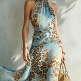Moda Lusitana - Vestido Glamour com Padrão Animal