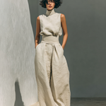 Conjunto Minimalista de Algodão e Linho