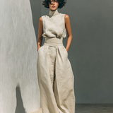 Conjunto Minimalista de Algodão e Linho