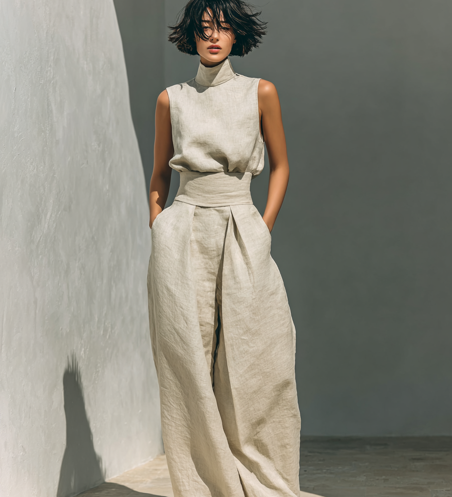 Moda Lusitana - Conjunto de Algodão e Linho