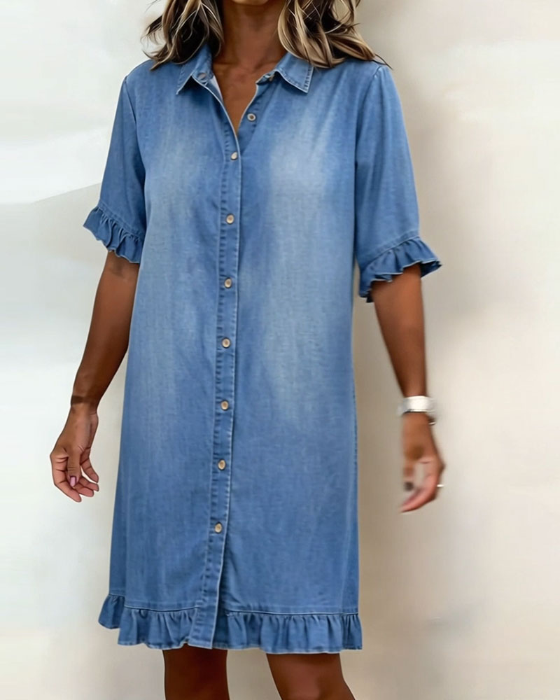 Moda Lusitana - Vestido Denim Elegante