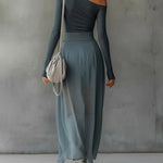 Moda Lusitana - Vestido Maxi de Manga Longa