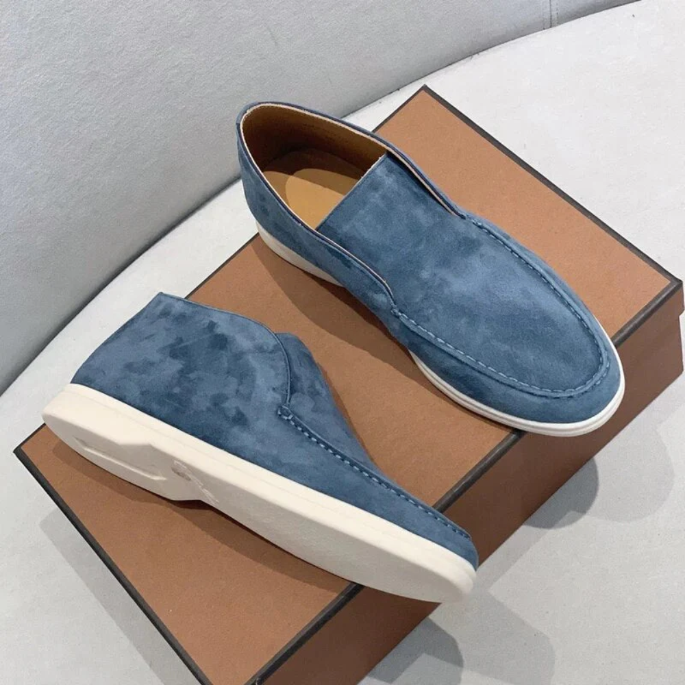 Mocassins casuais de camurça