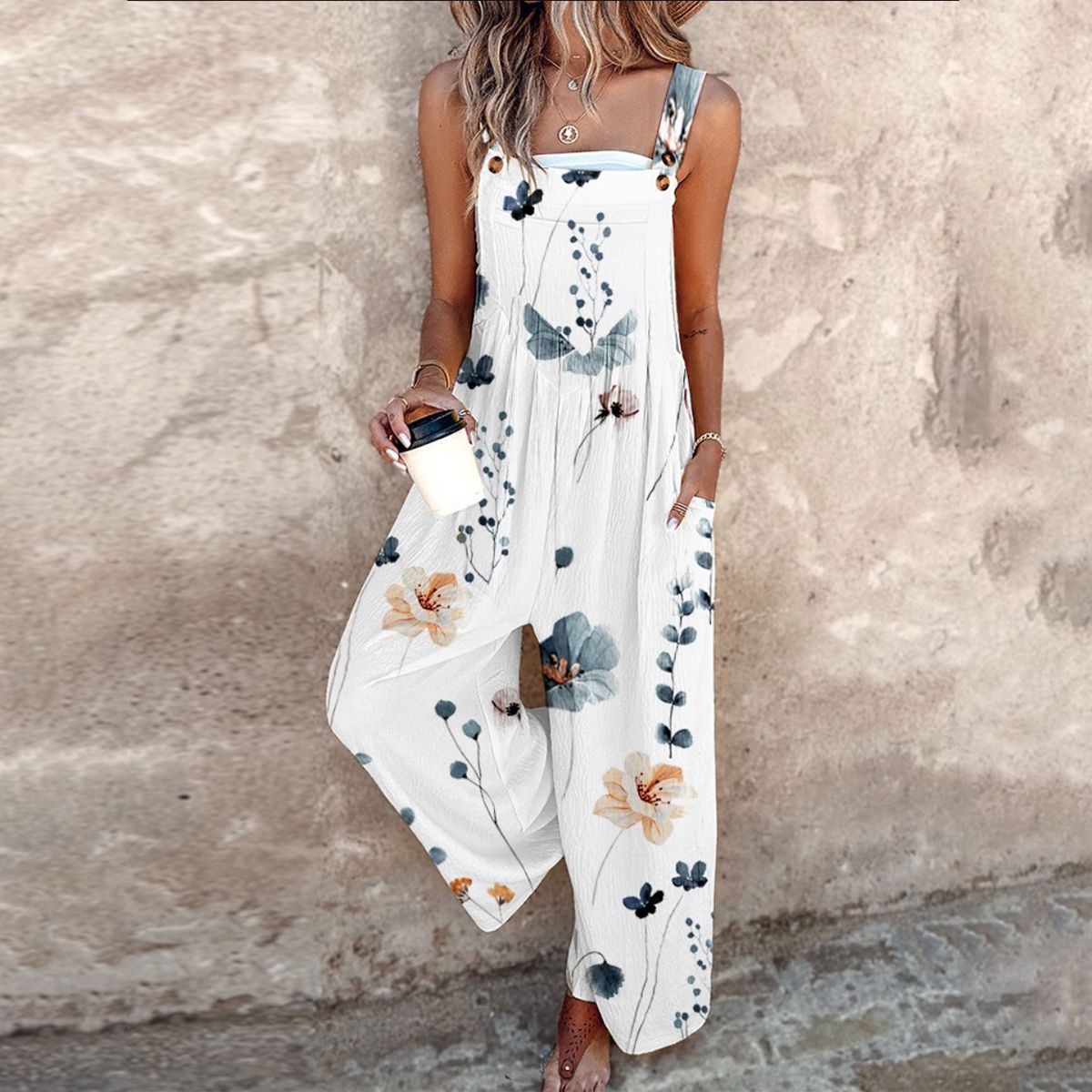 Moda Lusitana - Macacão Estampado Confortável