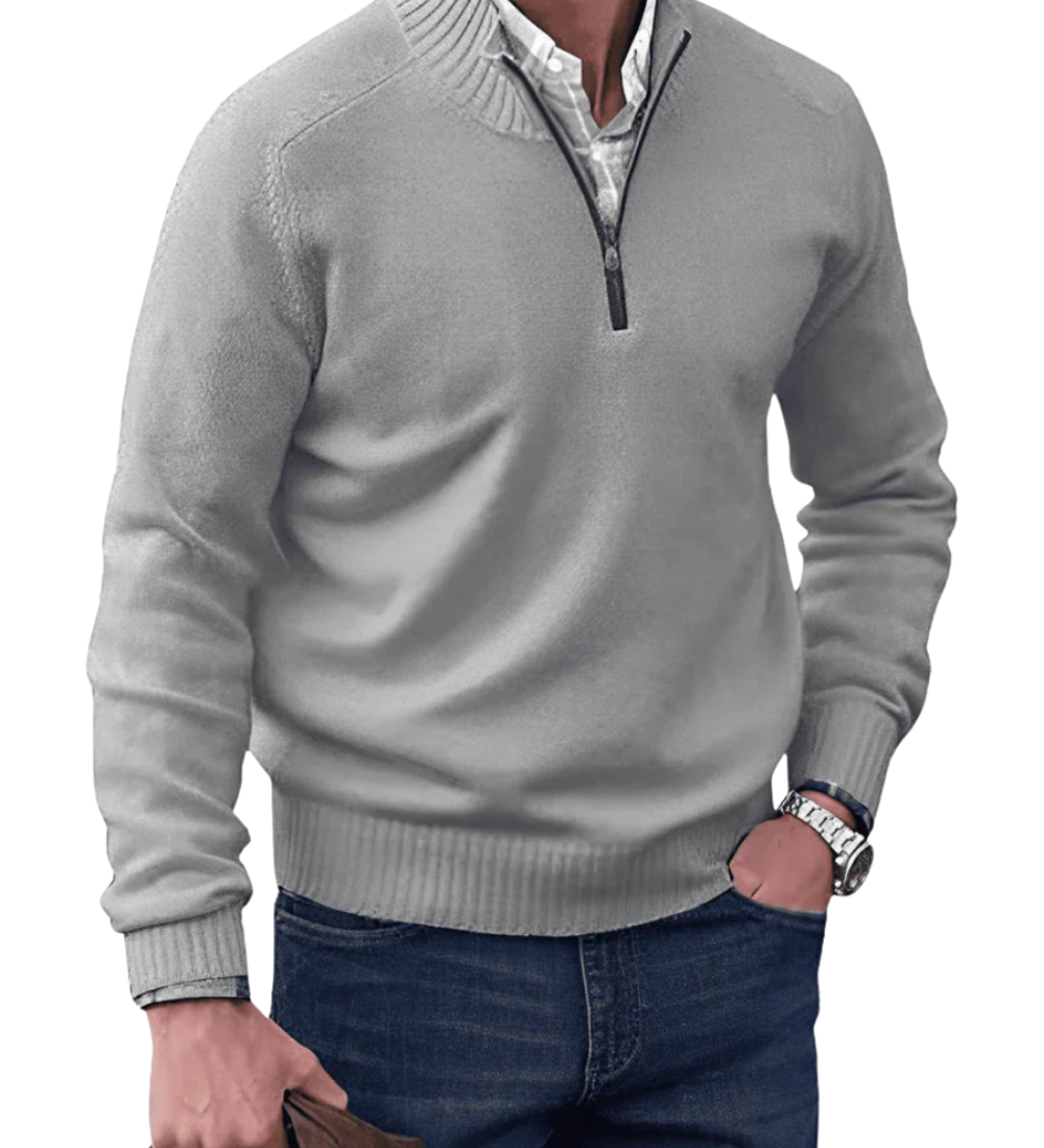 Camisola casual com fecho