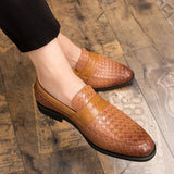 Mocassins elegantes em tecido