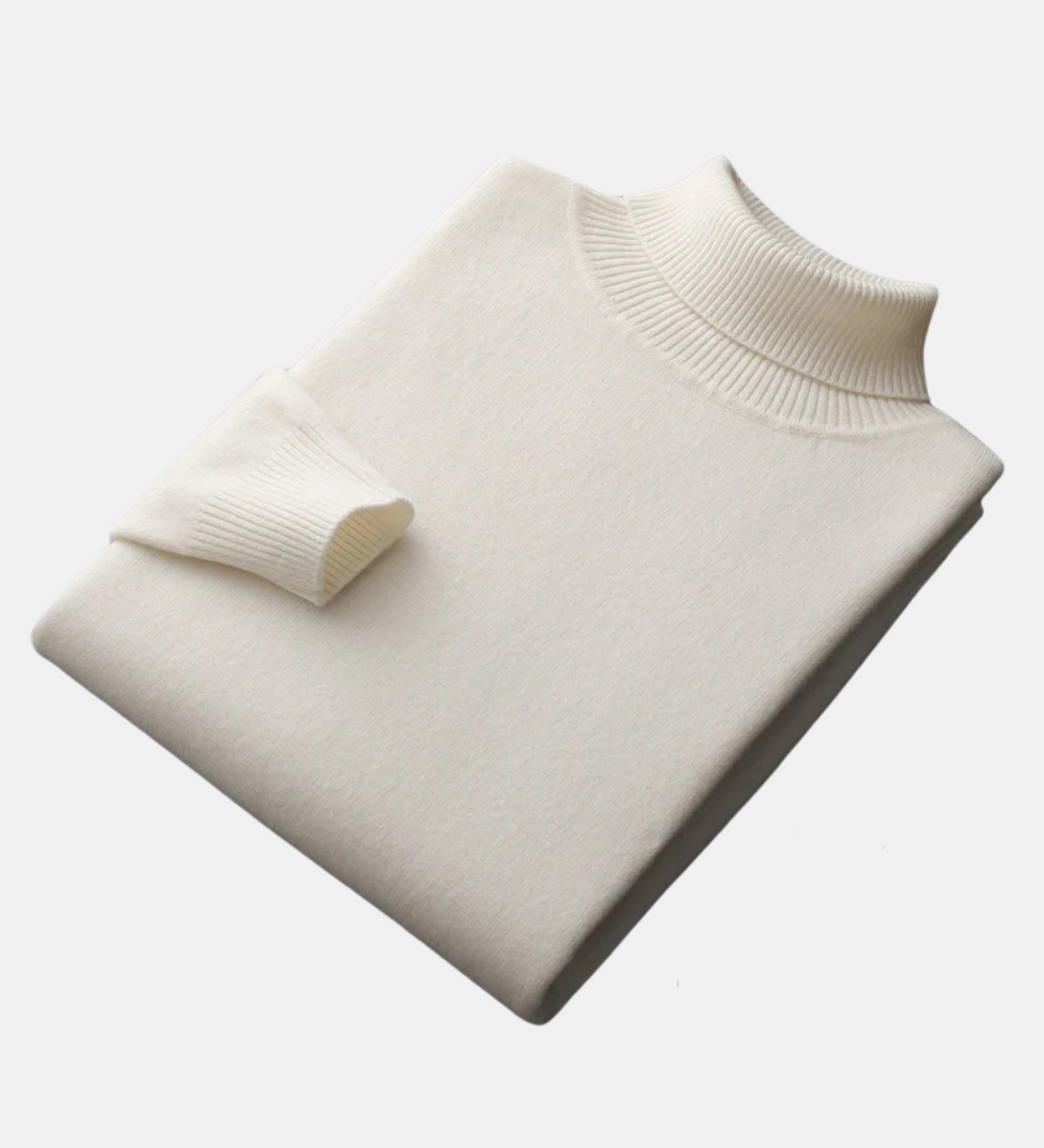 Camisola de gola alta em caxemira Mars