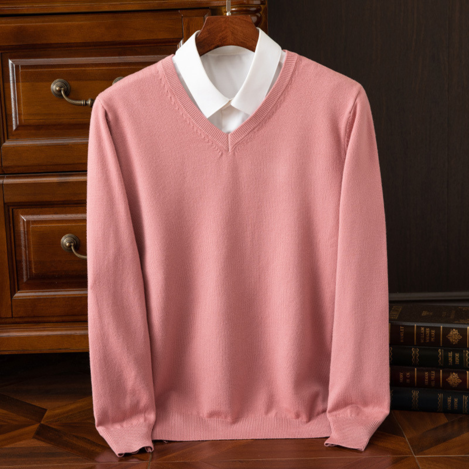 Camisola com decote em V chique