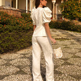 Moda Lusitana - Conjunto de Jacquard Elegante