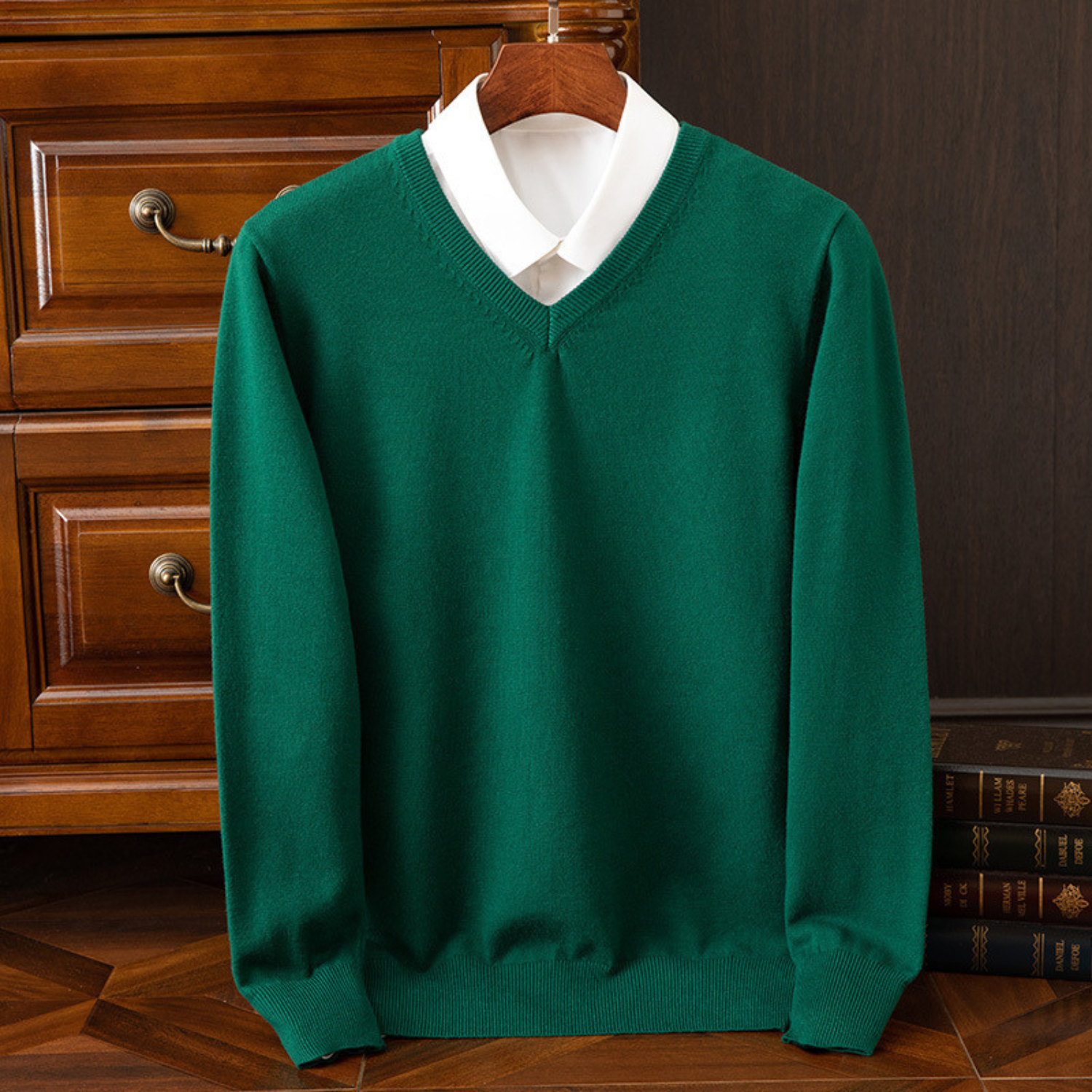 Camisola com decote em V chique
