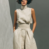 Conjunto Minimalista de Algodão e Linho