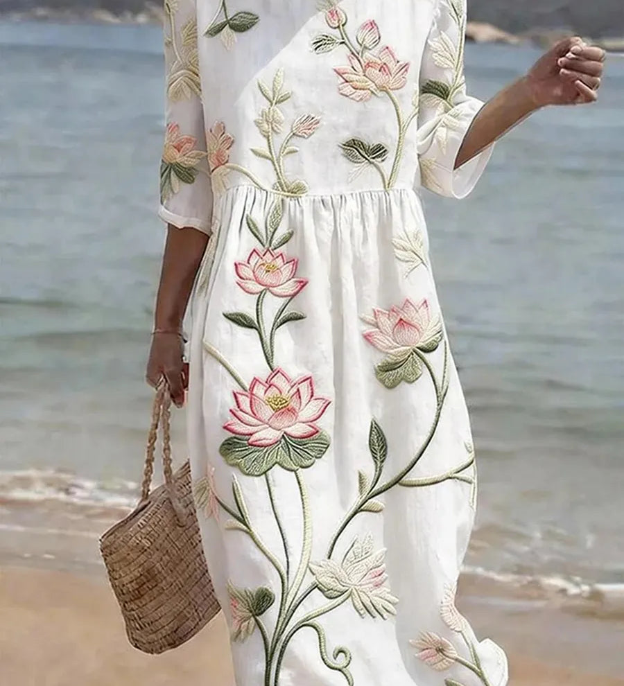Moda Lusitana - Vestido Floral Fresco e Confortável