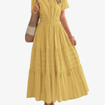 Moda Lusitana - Vestido Boho com Elástico na Cintura