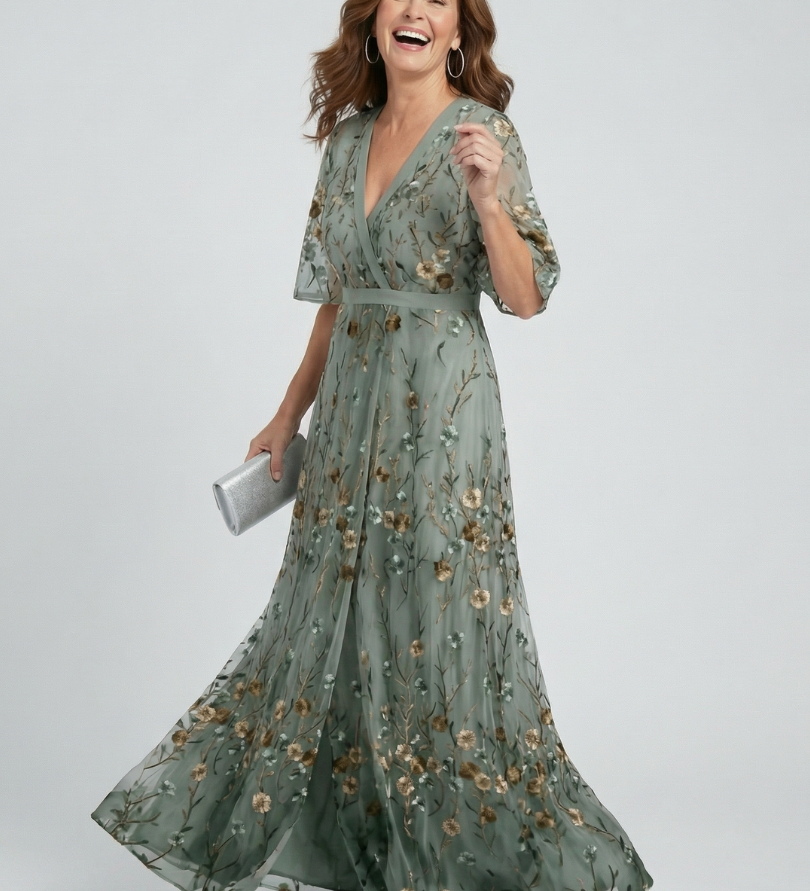 Moda Lusitana - Vestido Maxi Flutuante Floral
