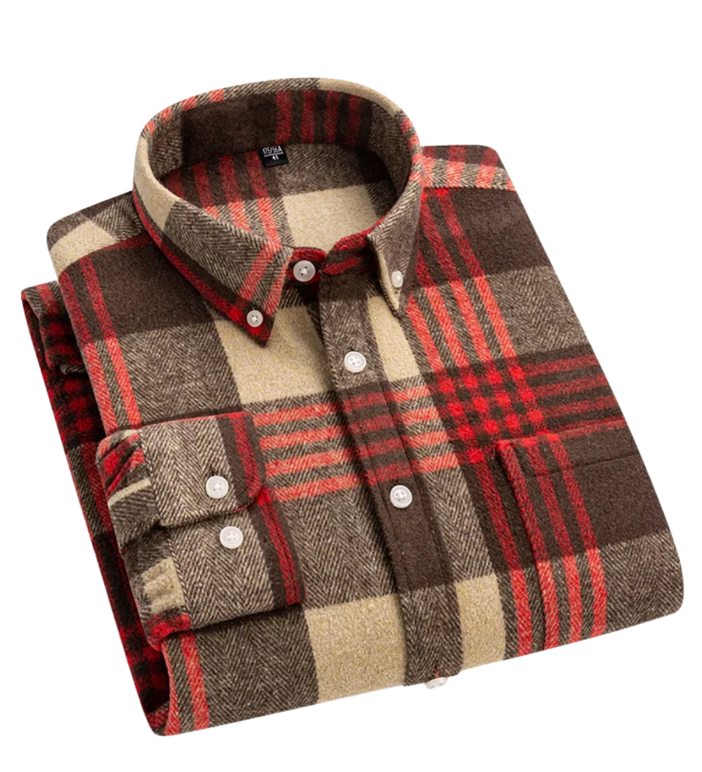 Givalli - Camisa xadrez de algodão
