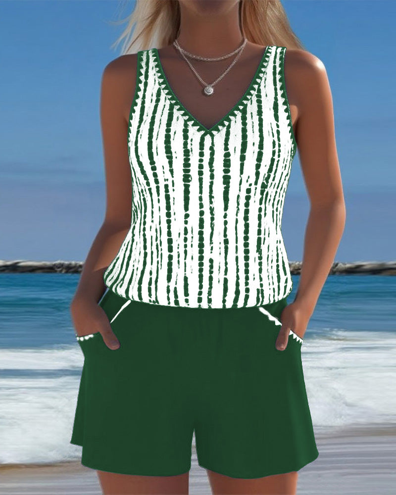 Moda Lusitana - Conjunto de Tankini com Estilo Casual