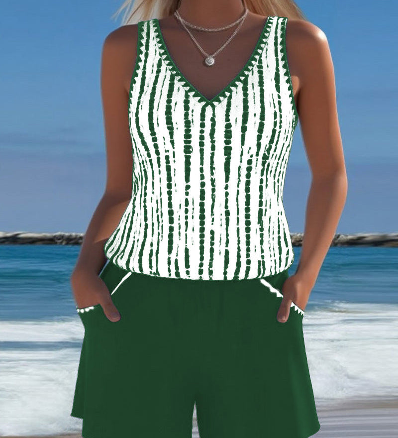 Moda Lusitana - Conjunto de Tankini com Estilo Casual