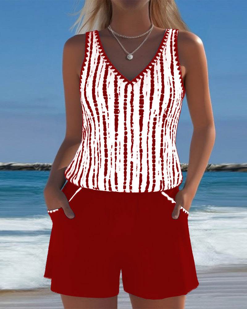 Moda Lusitana - Conjunto de Tankini com Estilo Casual