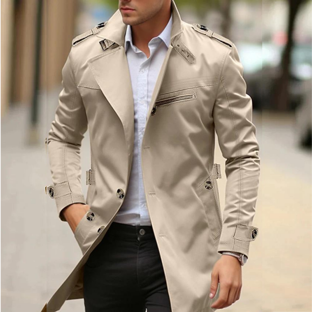 Gabardina elegante para homem