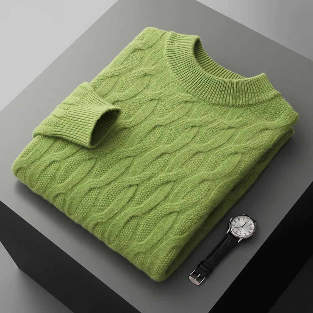 Camisola de caxemira com padrão elegante
