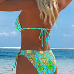 Moda Lusitana - Biquíni Estampado Com Decote Halter