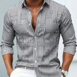 Moda Lusitana - Camisa de Homem às Riscas Vintage