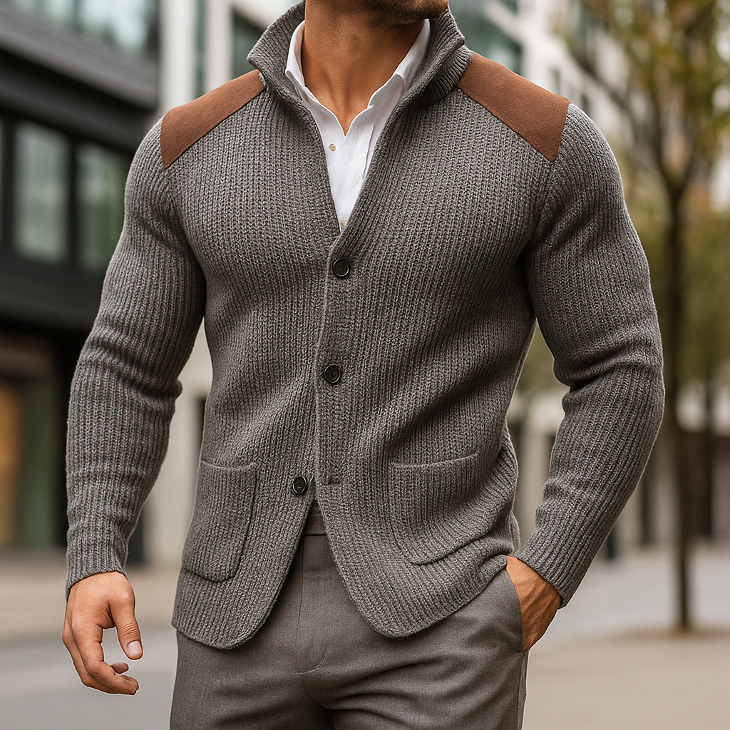 Blazer de malha elegante
