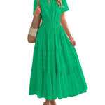 Moda Lusitana - Vestido Boho com Elástico na Cintura