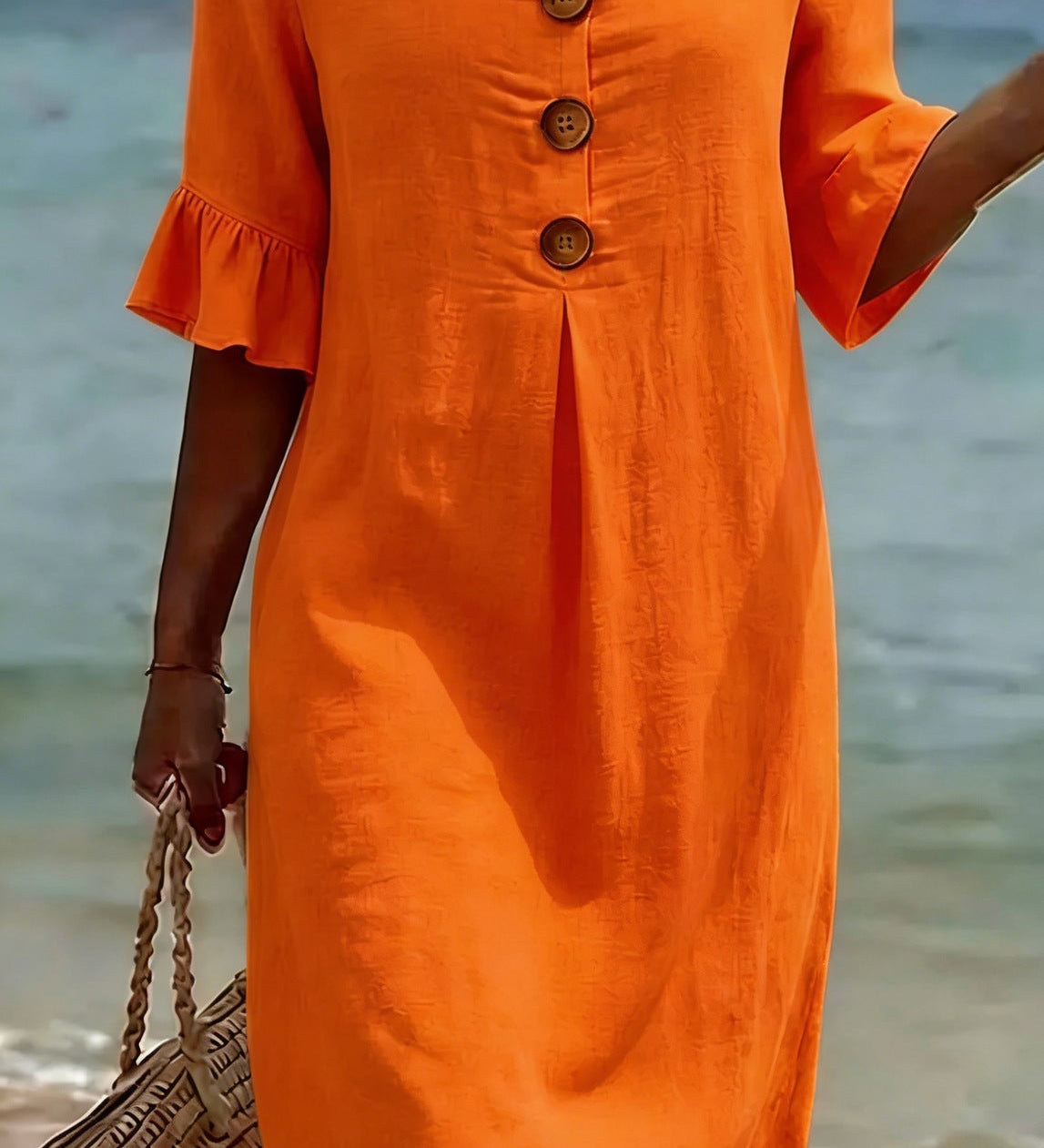 Moda Lusitana - Vestido Casual com Botões