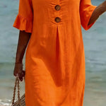 Moda Lusitana - Vestido Casual com Botões
