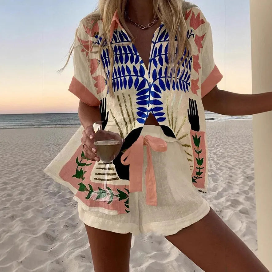 Moda Lusitana - Conjunto de Camisa e Shorts