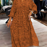 Inge™ | Vestido estampado com decote em V