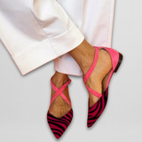 Fenna | Bailarinas com tiras estilo Zebra para Mulher