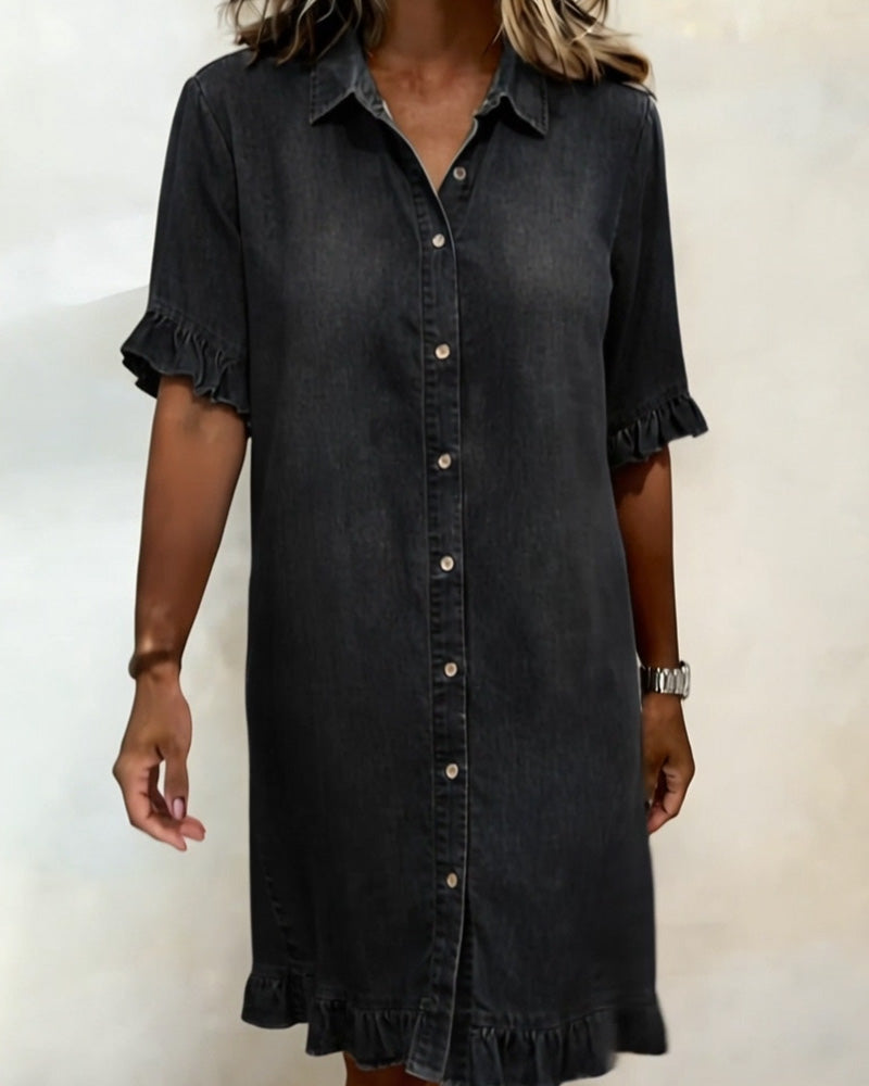 Moda Lusitana - Vestido Denim Elegante