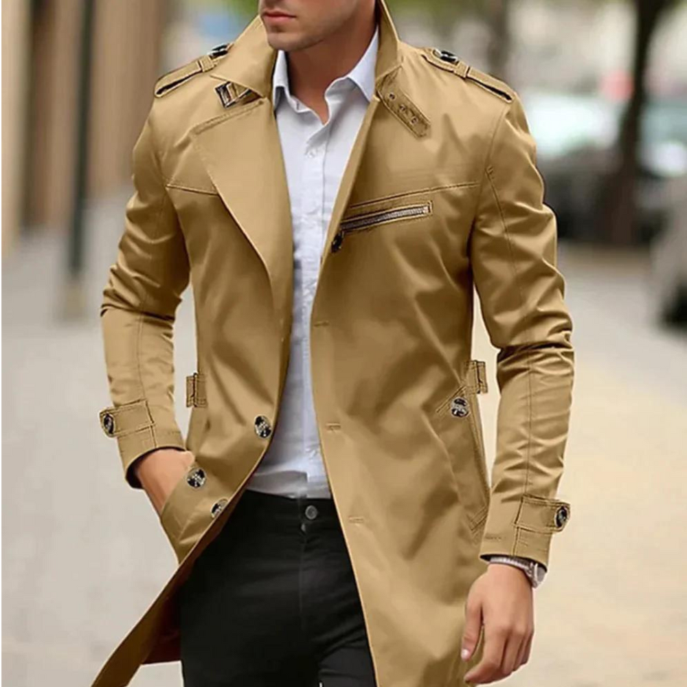 Gabardina elegante para homem