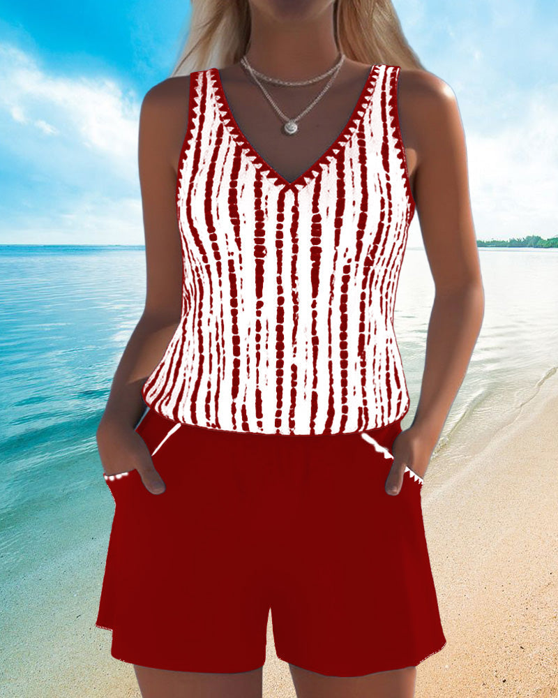Moda Lusitana - Conjunto de Tankini com Estilo Casual