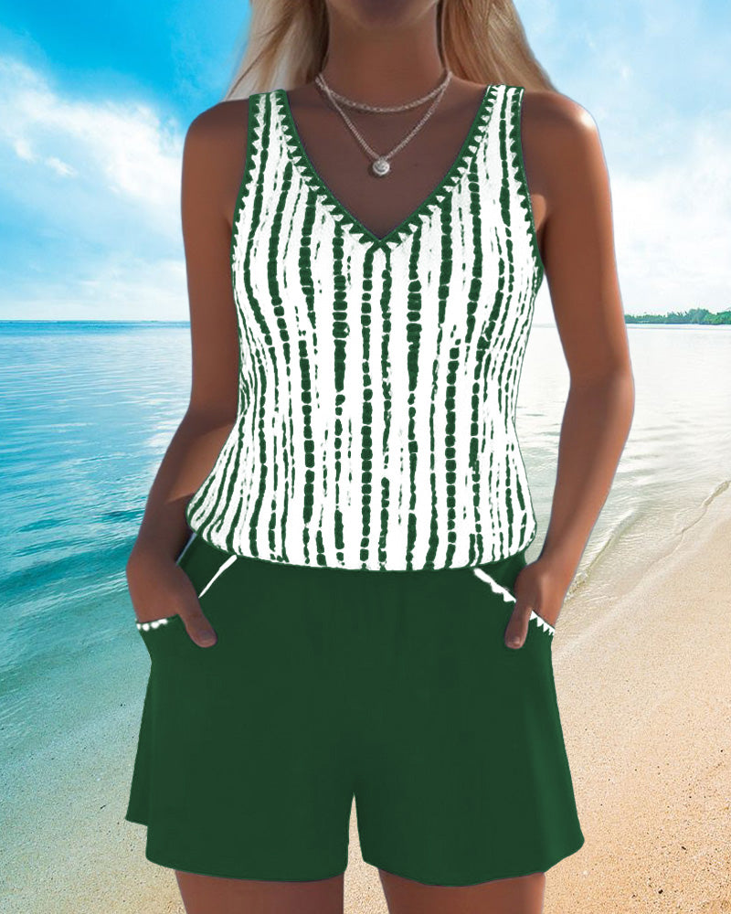 Moda Lusitana - Conjunto de Tankini com Estilo Casual