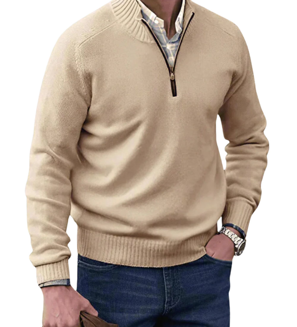 Camisola casual com fecho