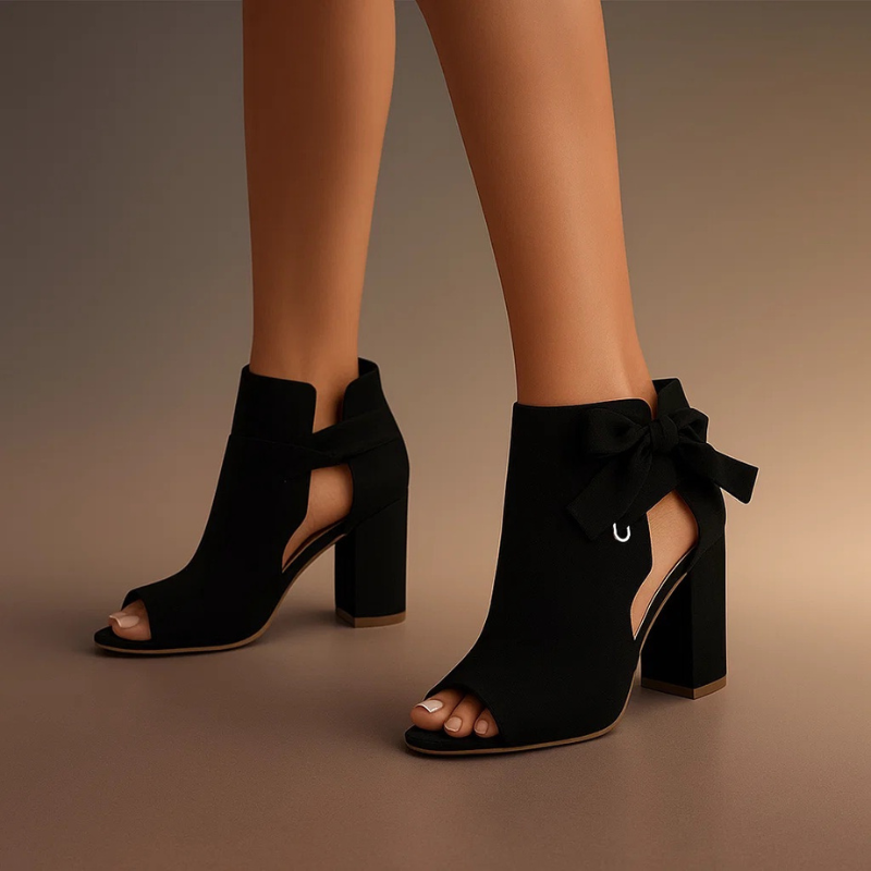 Moda Lusitana - Botas Peep-Toe Elegantes