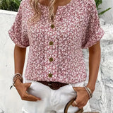 Verna | Blusa elegante com estampa floral