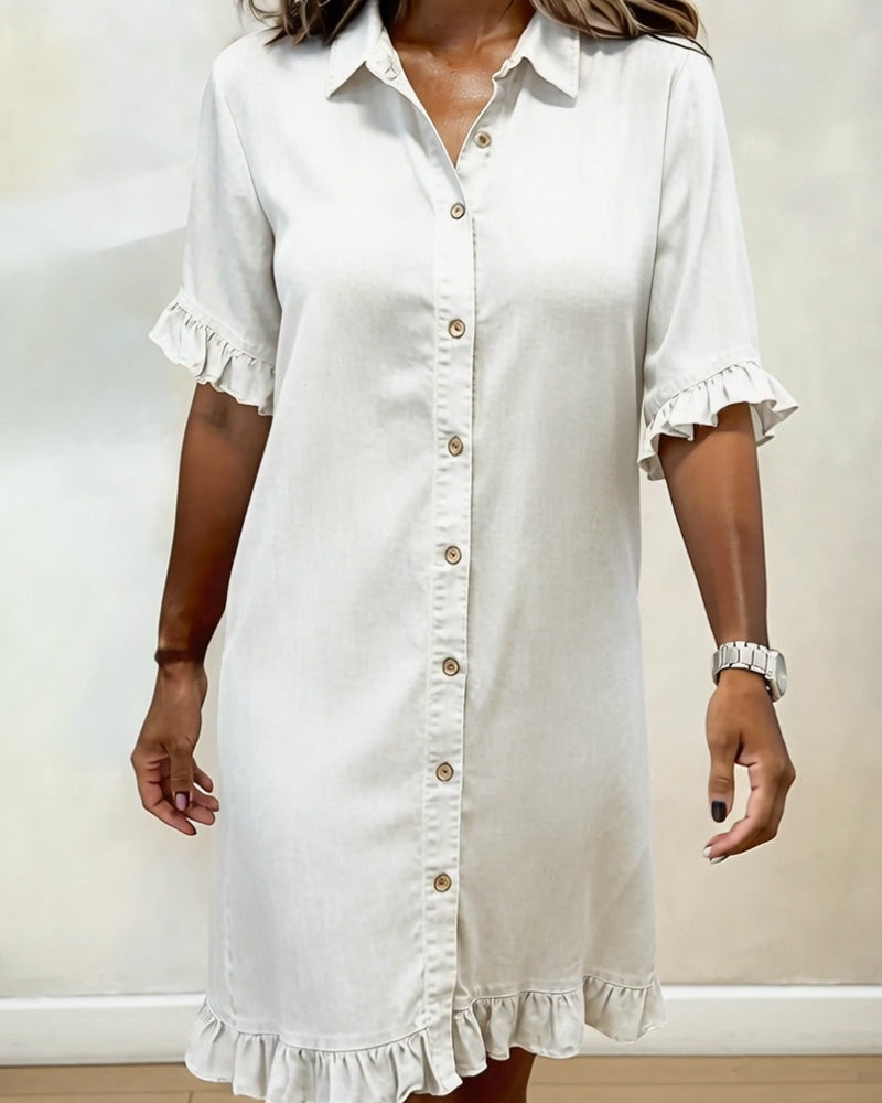 Moda Lusitana - Vestido Denim Elegante