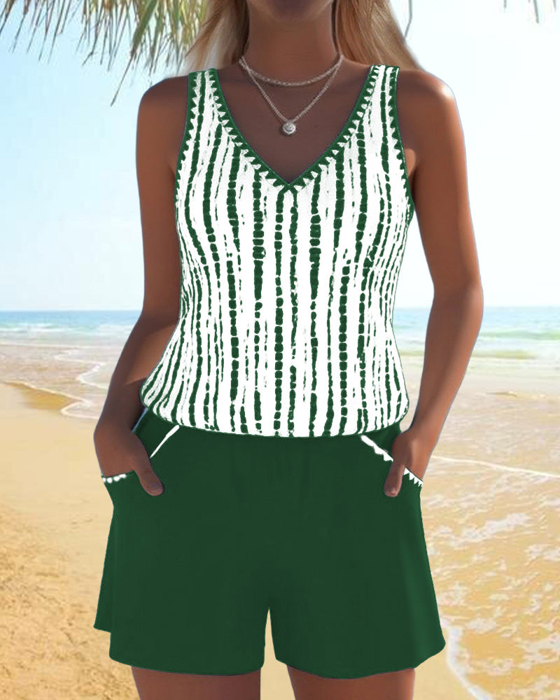 Moda Lusitana - Conjunto de Tankini com Estilo Casual