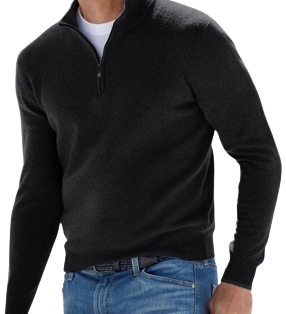 Camisola com fecho de correr elegante