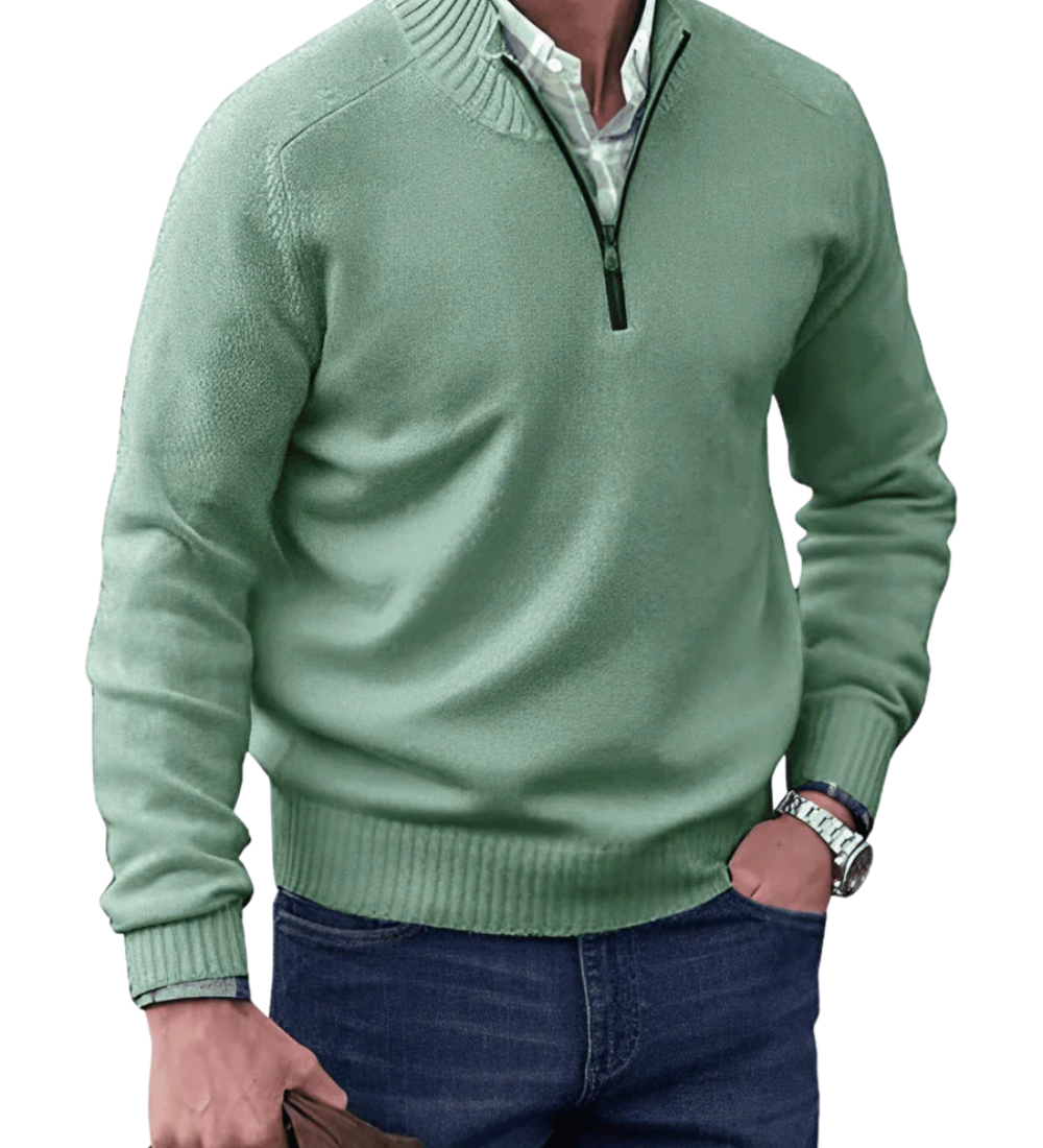 Camisola casual com fecho