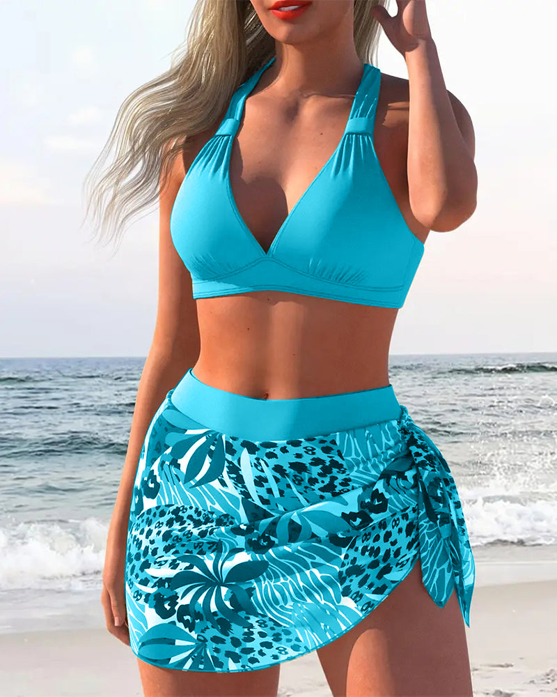 Moda Lusitana - Biquíni com Saia Estampada