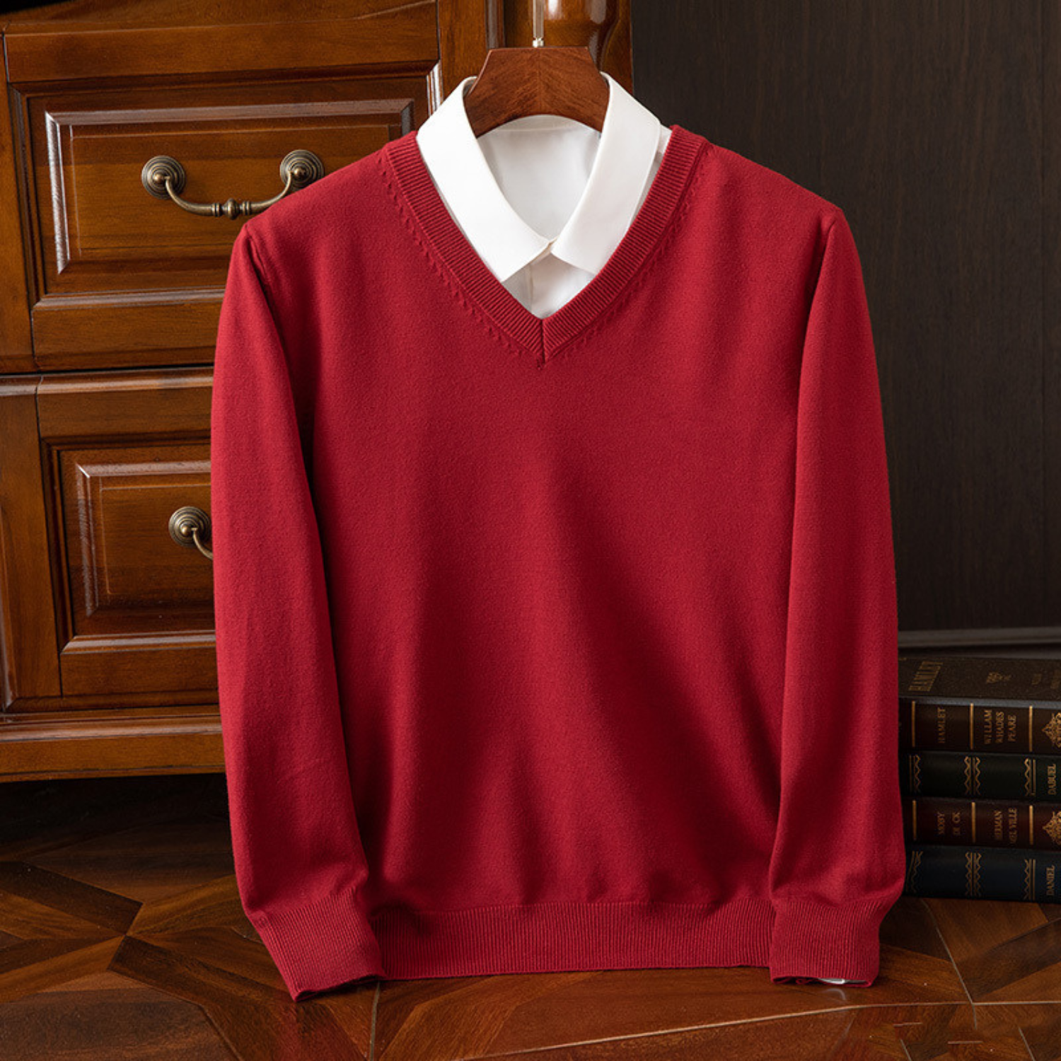 Camisola com decote em V chique