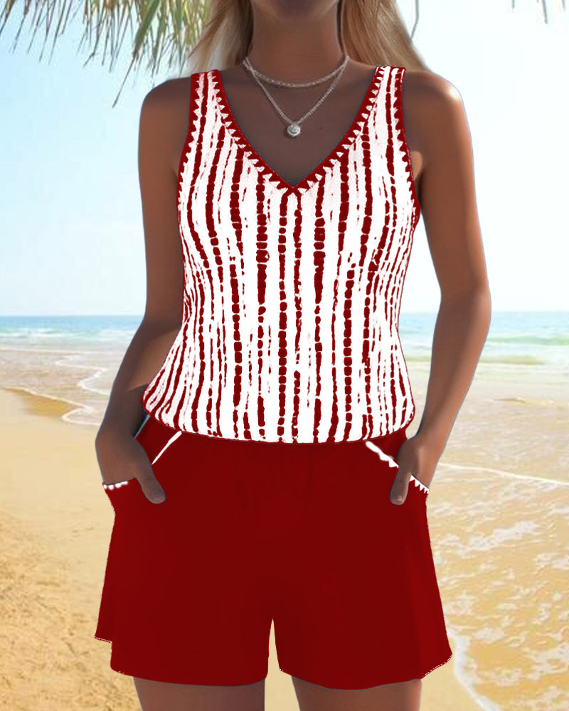 Moda Lusitana - Conjunto de Tankini com Estilo Casual