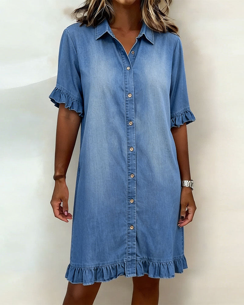 Moda Lusitana - Vestido Denim Elegante