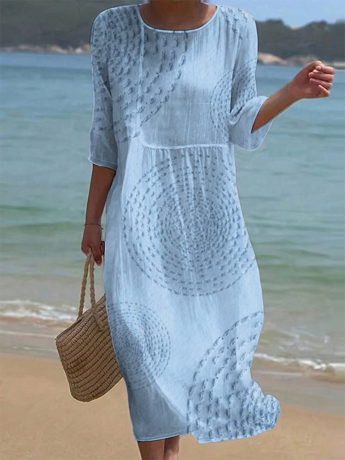 Moda Lusitana - Vestido Bordado Casual