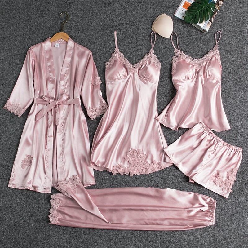 Helene | Conjunto de Pijamas de 5 Peças